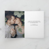 Botanische Elegance | Zwei-Foto-Hochzeit Dankeskarte (Innenseite)