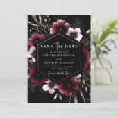 Botanische Elegant-Hochzeit Save The Date (Stehend Vorderseite)