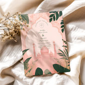 Botanische Elegant-islamische Hochzeit Einladung