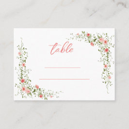 Botanische Elegant Rosen Rosen Skript Hochzeit Platzkarte