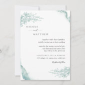 Botanische Elegant-Silbermedaille Wasserfarbenhoch Einladung (Vorderseite)