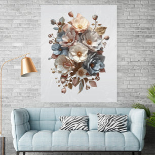 Botanische elegante 3D-Blumenkunst Poster