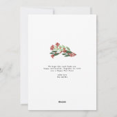 Botanische Elegante Kalligrafie Weihnachten Ein Fo (Rückseite)