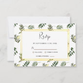 Botanische Elegante Wasserfarbe Moderne Rustikale RSVP Karte (Vorderseite)