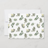 Botanische Elegante Wasserfarbe Moderne Rustikale RSVP Karte (Rückseite)