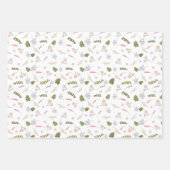 Botanische Elegante Wildblume Geschenkpapier Set (Vorderseite 3)