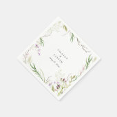 Botanische Elegante Wildblume Serviette (Ecke)