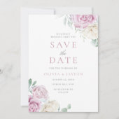 Botanische Eleganz: Blütenblütenhochzeit Save The Date (Vorderseite)