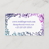 Botanische Elemente, elegante Visitenkarten Visitenkarte (Rückseite)