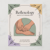 Botanische Elemente & Erdtöne - Reflexzonenmassage Flyer (Vorne)