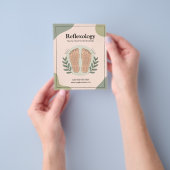 Botanische Elemente & Fußabdruck - Reflexzonenmass Flyer (Gruppe)