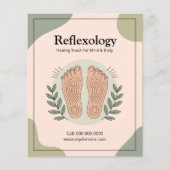Botanische Elemente & Fußabdruck - Reflexzonenmass Flyer (Vorne)