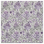 Botanische Elemente in Lila Stoff (Muster)