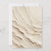 Botanische Elfenbein-Bohemische texturierte Hochze Einladung (Rückseite)