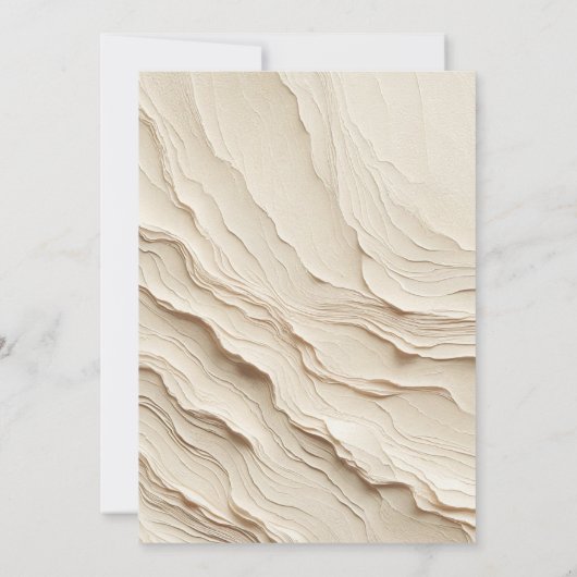 Botanische Elfenbein-Bohemische texturierte Hochze Einladung (Rückseite)