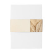 Botanische Elfenbein-Bohemische texturierte Hochze Einladungsbanderole (Rückseitenbeispiel)