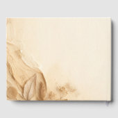 Botanische Elfenbein-Bohemische texturierte Hochze Gästebuch (Rückseite)