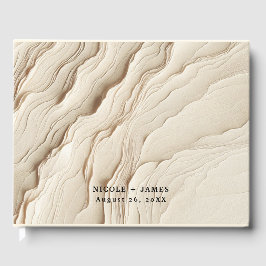 Botanische Elfenbein-Bohemische texturierte Hochze Gästebuch