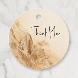 Botanische Elfenbein-Bohemische texturierte Hochze Geschenkanhänger