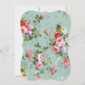 Botanische Engagement im Vintagen Blumengarten Einladung (Rückseite)