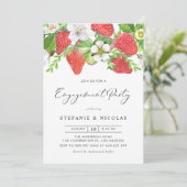 Botanische Engagement-Partei für Wasserfarben-Erdb Einladung (Stehend Vorderseite)