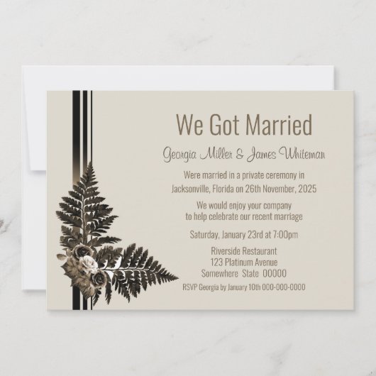 Botanische Entfaltung der Rustikalen Wasserfarbe Einladung (Vorderseite)