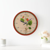 Botanische Erdbeeruhr in 3 Stilen Große Wanduhr (Zuhause)