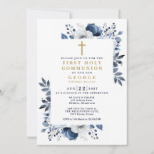 Botanische Erstkommune der Navy Blauer Flora