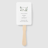 Botanische Eukalyptus-Blätter Hochzeitsprogramm Fächer (Vorderseite)