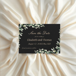 Botanische Eukalyptus-Blätter Save the Date Karte