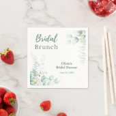 Botanische Eukalyptus-Braut-Brunch-Brautdusche Serviette (Beispiel)