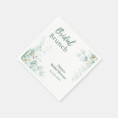 Botanische Eukalyptus-Braut-Brunch-Brautdusche Serviette (Ecke)