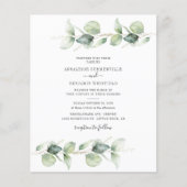 Botanische Eukalyptus-Hochzeit (Vorderseite)