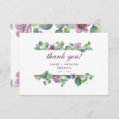 Botanische Eukalyptus-Hochzeit Dankeskarte (Vorne/Hinten)