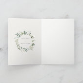 Botanische Eukalyptus-Hochzeit Dankeskarte (Innenseite)