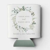 Botanische Eukalyptus-Hochzeit Dosenkühler (Rückseite)