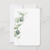 Botanische Eukalyptus-Hochzeit Einladung (Rückseite)