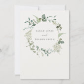 Botanische Eukalyptus-Hochzeit Einladung (Rückseite)