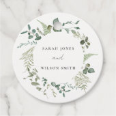 Botanische Eukalyptus-Hochzeit Geschenkanhänger (Vorderseite)