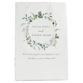 Botanische Eukalyptus-Hochzeit Mittlere Geschenktüte (Vorderseite)
