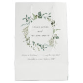 Botanische Eukalyptus-Hochzeit Mittlere Geschenktüte (Rückseite)