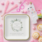 Botanische Eukalyptus-Hochzeit Pappteller (Party)