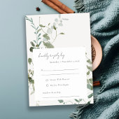Botanische Eukalyptus-Hochzeit RSVP Karte