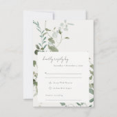 Botanische Eukalyptus-Hochzeit RSVP Karte (Vorderseite)