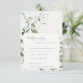 Botanische Eukalyptus-Hochzeit RSVP Karte (Stehend Vorderseite)