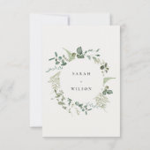 Botanische Eukalyptus-Hochzeit RSVP Karte (Rückseite)