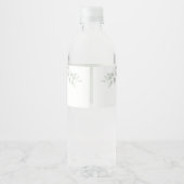 Botanische Eukalyptus-Hochzeit Wasserflaschenetikett (Rückseite)