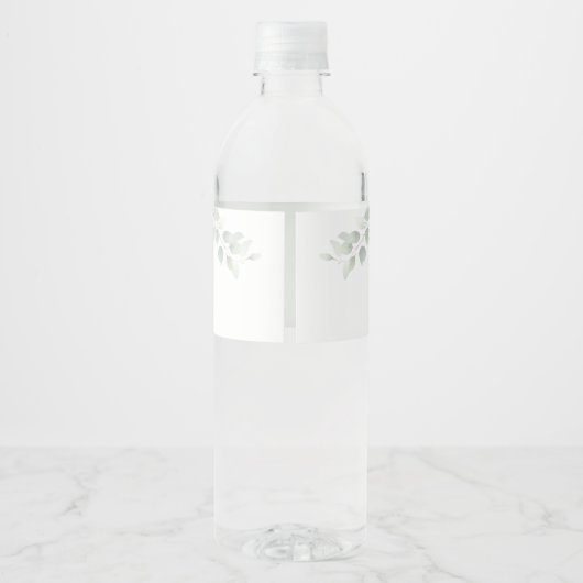 Botanische Eukalyptus-Hochzeit Wasserflaschenetikett (Rückseite)