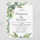 Botanische Eukalyptus-Hochzeits-Einladung Einladung (Vorne/Hinten)