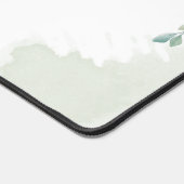 Botanische Eukalyptus Monogram Script Schreibtischunterlage (Ecke)